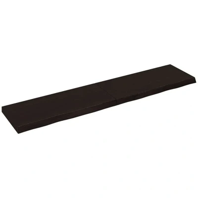 Image of vidaXL Wall Shelf Dark Brown 180x40x(2 6) cm Treated Solid Wood Oak