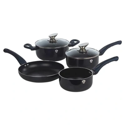 Image of BLAUMANN 6Pc Set Cookware Frying Grill Pots Saucepan Casserole Soft Touch Handle (Aquamarine)