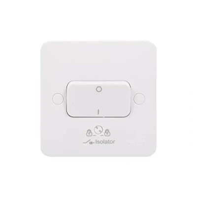 Image of Schneider Electric Lisse White Moulded Single Fan Isolator Switch, 3 Pole, 10A, GGBL1013S,