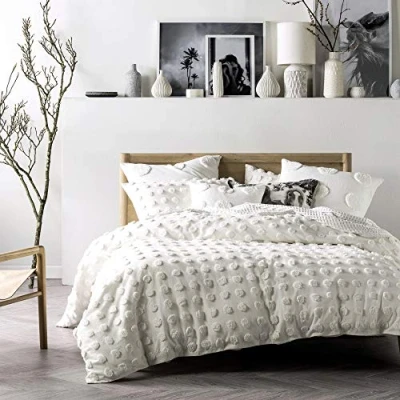 Image of Linen House Haze Duvet Cover Set, White, Double