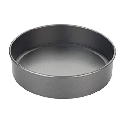Image of Chef Aid Non Stick Cake Tin, Round Sandwich Pan with Loose Base for Easy Release, Fridge and Freezer Safe. Grey, 20cm, 8 Inch