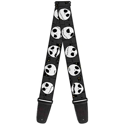 Image of Buckle Down Guitar Strap Nightmare Before Christmas Jack Expressions Gray 2&quot; Wide 29 54&quot; Length