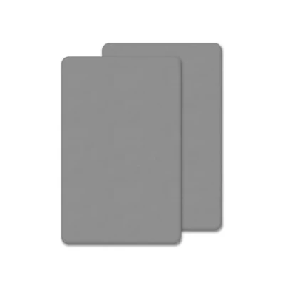 Image of Crib Fitted Sheets 2 Pack (90 x 50 cm) Hypoallergenic, Ultra Soft Brushed Microfibre Oeko tex Standard100 Comfy &amp; Breathable For Girl Boy cm, Grey)