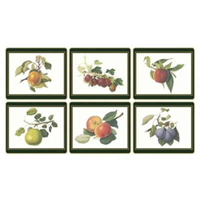Image of Lady Clare Hooker Fruits Coasters Set of 6