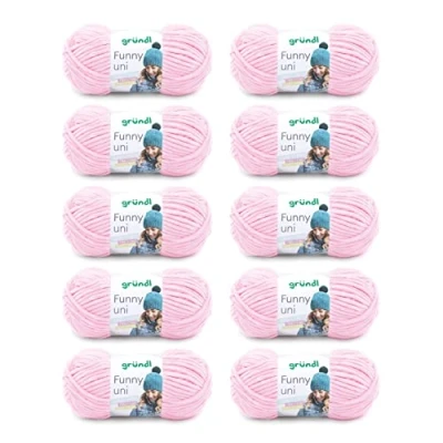 Image of Grundl Wool, Polyester, Pink pastelo, 10 x 100 g