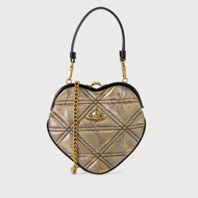 Image of Vivienne Westwood Belle Heart Frame Purse Handbag goldcoloured, Women&#039;s, Size: One Size, Gold coloured