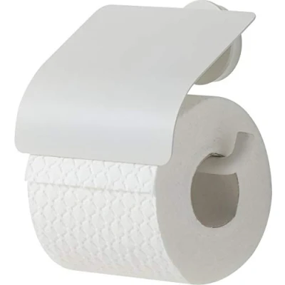Image of Tiger Urban Toilet Roll Holder, Stainless Steel, White, 13.8 x 12.6 4.5 cm