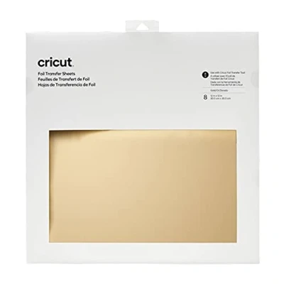 Image of Cricut Transfer Sheets, Gold (8 ct) Foil Tansfer