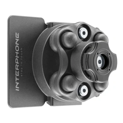 Image of Interphone QUIKLOX mount Compatible with BMW navigation port Integrated vibration protection, 2 USB ports (A and C) Waterproof IP66 cases Modular system