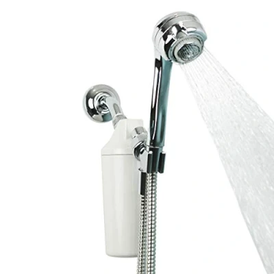 Image of Aquasana Filtered Shower Head Max Flow Rate w/Handheld Wand Reduces Over 90% of Chlorine from Hard Water Carbon &amp; KDF Filtration Media Soften Skin Hair AQ 4105CHR, Chrome