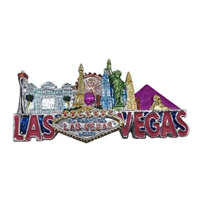 Image of 3D Las Vegas USA Refrigerator Fridge Magnet Tourist Souvenirs Handmade Resin Craft Magnetic Stickers Home Kitchen Decoration Travel Gift
