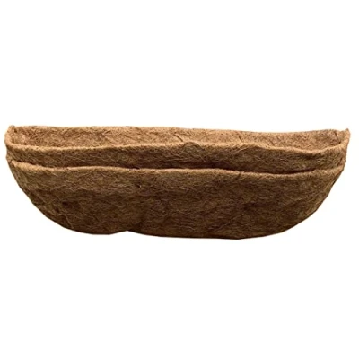 Image of Selections Pack of 2 Extra Deep Garden Co Wall Basket Planter Coco Trough Liner 60cm