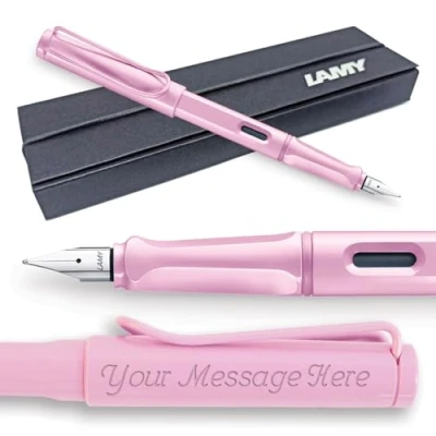 Image of Lamy Safari Fountain Pen Light Rose pink Special Edition 2023 Medium nib + FREE Engraving Gift box