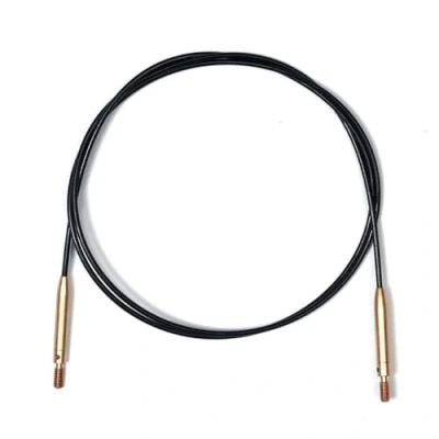 Image of KnitPro The Mindful Collection Stainless Steel Black/Gold Fixed Interchangeable Cable for 100cm Needle 1 Piece