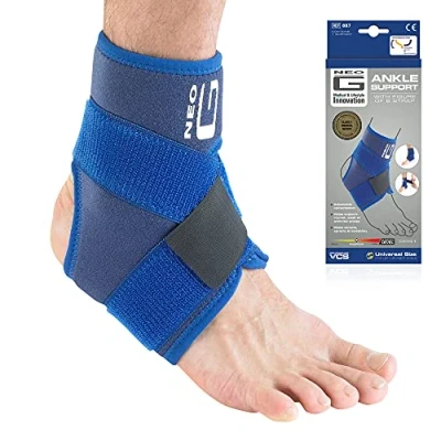 Image of Neo G Ankle Support Brace Figure 8 Strap Neoprene for Ligament Damage, Arthritis, Sprained Ankle, Weak Ankles Wrap Adjustable Compression