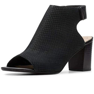 Image of Clarks Deva Bell, Women’s Slingback, Black (Black Nubuck Nubuck), 5.5 UK (39 EU)