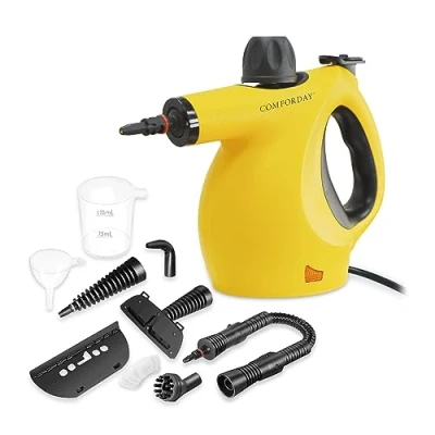 Image of Comforday Multi Purpose Steam Cleaner with 9 Piece Accessories, Handheld Perfect for Stain Removal, Curtains, Car Seats, Floor, Bathroom