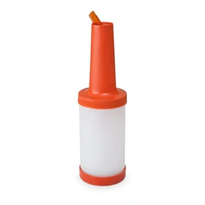 Image of We Can Source It Ltd Save and Pour Bottle with Spout &amp; Lid Store Juice Server, 1 Ltr Storage Keep Orange