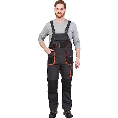 Image of Reis Foreco B_Sbp52 Protective Bib Pants, Steel Black Orange, 52 Size