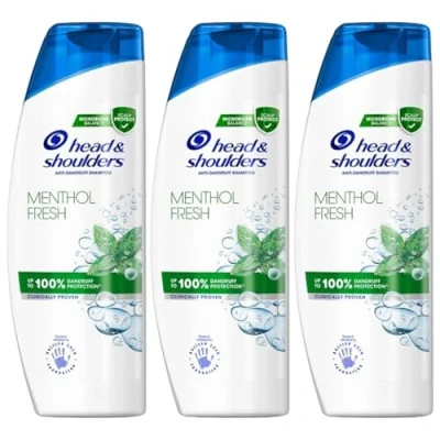Image of 3 x 200ml Head &amp; Shoulders Menthol Fresh Anti Dandruff Shampoo