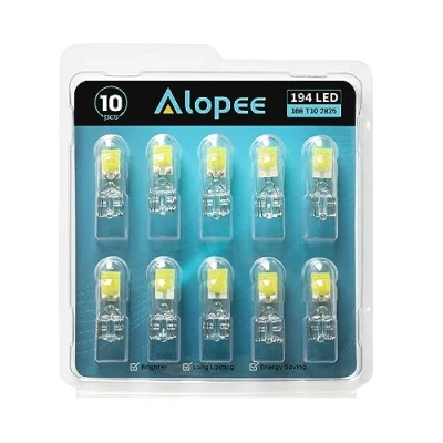 Image of 10 Pack T10 501 Ultra Bright White COB Light Source LED Bulbs Replacement for 194 W5W 168 2825 Halogen Bulb Interior Lights License Plate