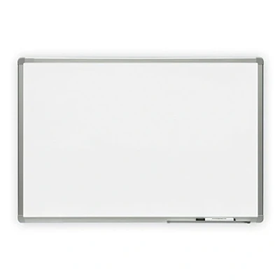 Image of Pitts Whiteboard Drywipe Magnetic with Pen Tray and Aluminium Trim 1200x900mm