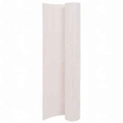Image of vidaXL Double Sided White PVC Garden Fence Flexible Windbreak &amp; Privacy Screen for Outdoor/Patio/Shrub Protection, 110x300 cm
