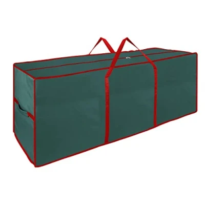 Image of Vinsani® 7ft/9ft Christmas Xmas Tree Decoration Lights Presents Gift Zip Up Jumbo Sack Fabric Storage Bag Large Waterproof Décor Accesories Organiser (48 x 38 125 cm) Green