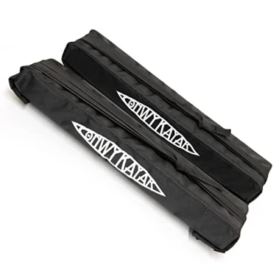 Image of Conwy Kayak Universal Canoe SUP Soft Foam Car Roof Pads Bars 80cm