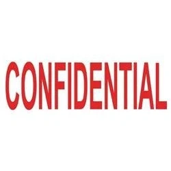 Image of COLOP Green Line Word Stamp CONFIDENTIAL Red