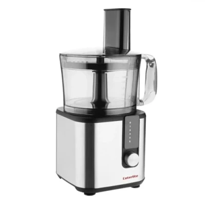 Image of Caterlite 750W Food Processor with Juicer, Stainless Steel, 2 Litre Bowl, 1.8 Blender Includes Slicing &amp; Chopping Blades, Kneading Blade, Citrus 2x Graters CJ107