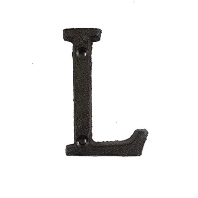 Image of ausuky Cast Iron Retro Metal Alphabet Letters Numbers Sign Address Door Cafe Wall Decor A to Z,0 9 (L)