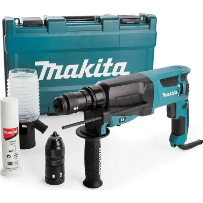 Image of Makita HR2630T/1 110V 26mm SDS Plus Rotary Hammer Supplied in a Carry Case