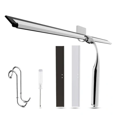 Image of Wunset 40 cm Shower Squeegee, Large Silver Window Squeegee 6 Pieces Set Including 2 Replacement Silicone Lips, Cleaner for Doors and Various Smooth Surfaces (40 cm, Silver)