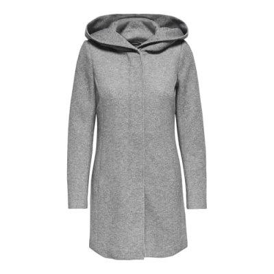 Image of ONLY Onlsedona OTW NOOS Short coat, Women&#039;s, Size: Small, Light grey melange
