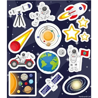 Image of HENBRANDT 12 x Space Sticker Sheets
