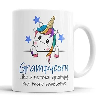 Image of Grampycorn Mug Grampy Unicorn Cup for Fathers Day Birthday Christmas Funny Present