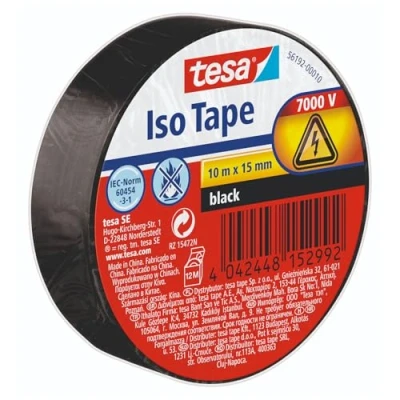 Image of tesa Insulating Tape Self adhesive Tape, Heat Resistant for Insulating, Repairing and Bundling 10 m Black