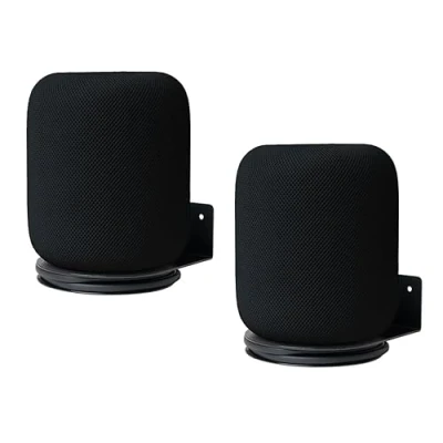 Image of shinar Metal Wall Mount Compatible with Homepod 1st/2nd, Bracket Accessories Stand 2 Integrated Cable Management Max. 12 kg(2 Pack, Black)