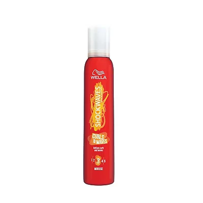 Image of Wella Shockwaves Curls and Waves Mousse, 200ml