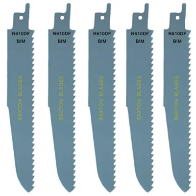 Image of 5x Saxton R610DF Reciprocating Saw Demolition Blades Wood Metal Fit Bosch Dewalt Makita
