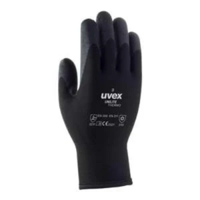 Image of Uvex 60593 9 Unilite Thermo Safety Glove, Size: 9, Black