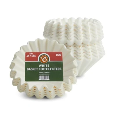 Image of EDESISA ESPRESS 300 Size 45/155mm Basket Coffee Filter Papers White Compatible with Kalita Wave KWF 155