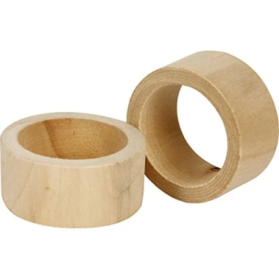 Image of Creativ Company 564880 Napkin Rings, D: 35 mm, W: 20 Pine, 6pcs, Wood