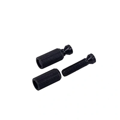 Image of Alnicov Tremolo Anchor Stud,2 Pcs 8mm Adjustable Electric Guitar Replacement Bridge Studs &amp; Anchors (Black)