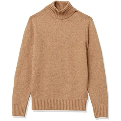 Image of Amazon Essentials Men&#039;s Long Sleeve Soft Touch Turtleneck Jumper, Camel, S