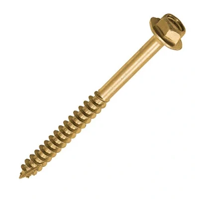 Image of TIMCO Advanced Coach Screw Hex Flange Head Slash Point Yellow 6.0 x 70 Box of 100 (670SCSY)
