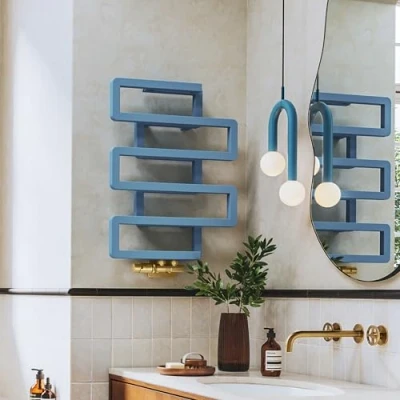 Image of Heated Towel Rail, Bookie 655/500, Ral 5024 (Matt) Pastel Blue