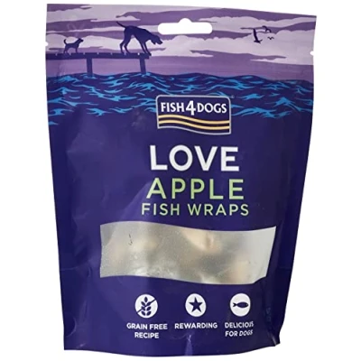 Image of Fish4Dogs Love Apple Fish Wraps, Variety, 0.1 kg