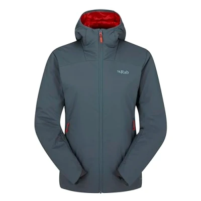 Image of Rab Women&#039;s Xenair Alpine Light Hooded Synthetic Insulated Jacket for Hiking &amp; Mountaineering Orion Blue Large
